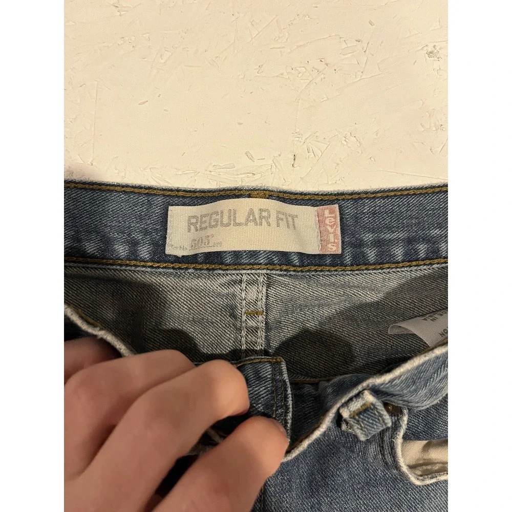 Vintage Levi's 505 Regular Fit Straight‎ Leg Blue Jeans Mens Size 34x32